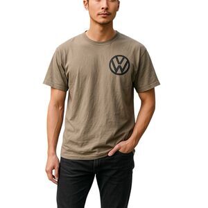 Volkswagen Official Licensed Mens Beige T-Shirt The Original Bus Size M